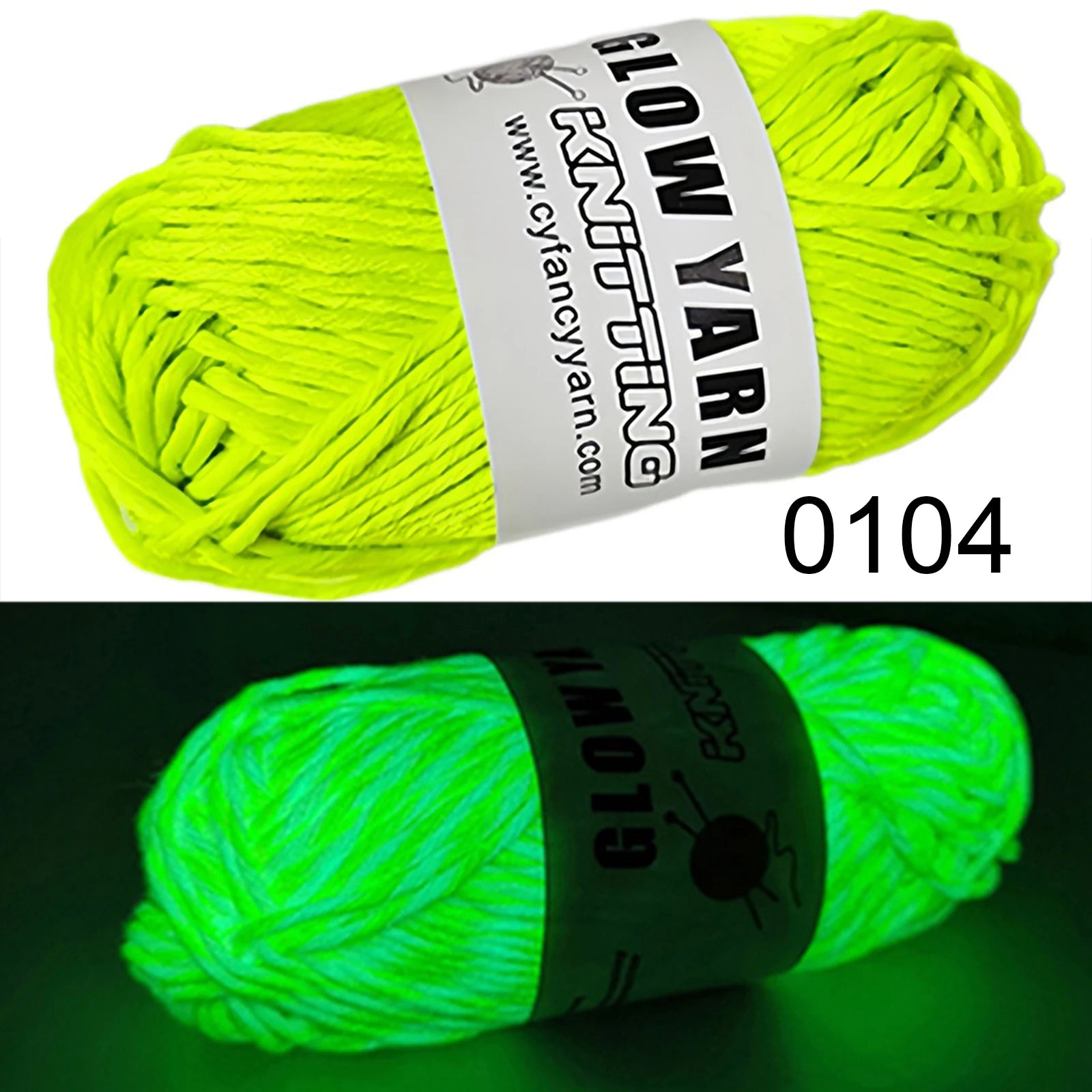 Filato luminoso in poliestere da 2 mm – Ideale per maglioni e cappelli che brillano al buio