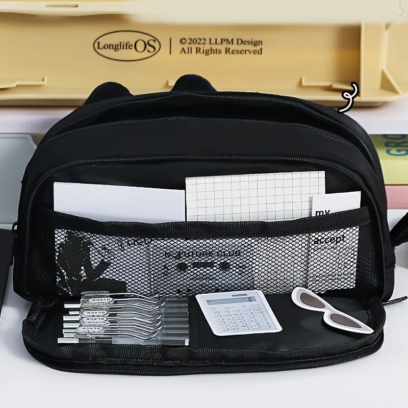 Astuccio Gatto Nero 3D – Portapenne Capiente per Scuola