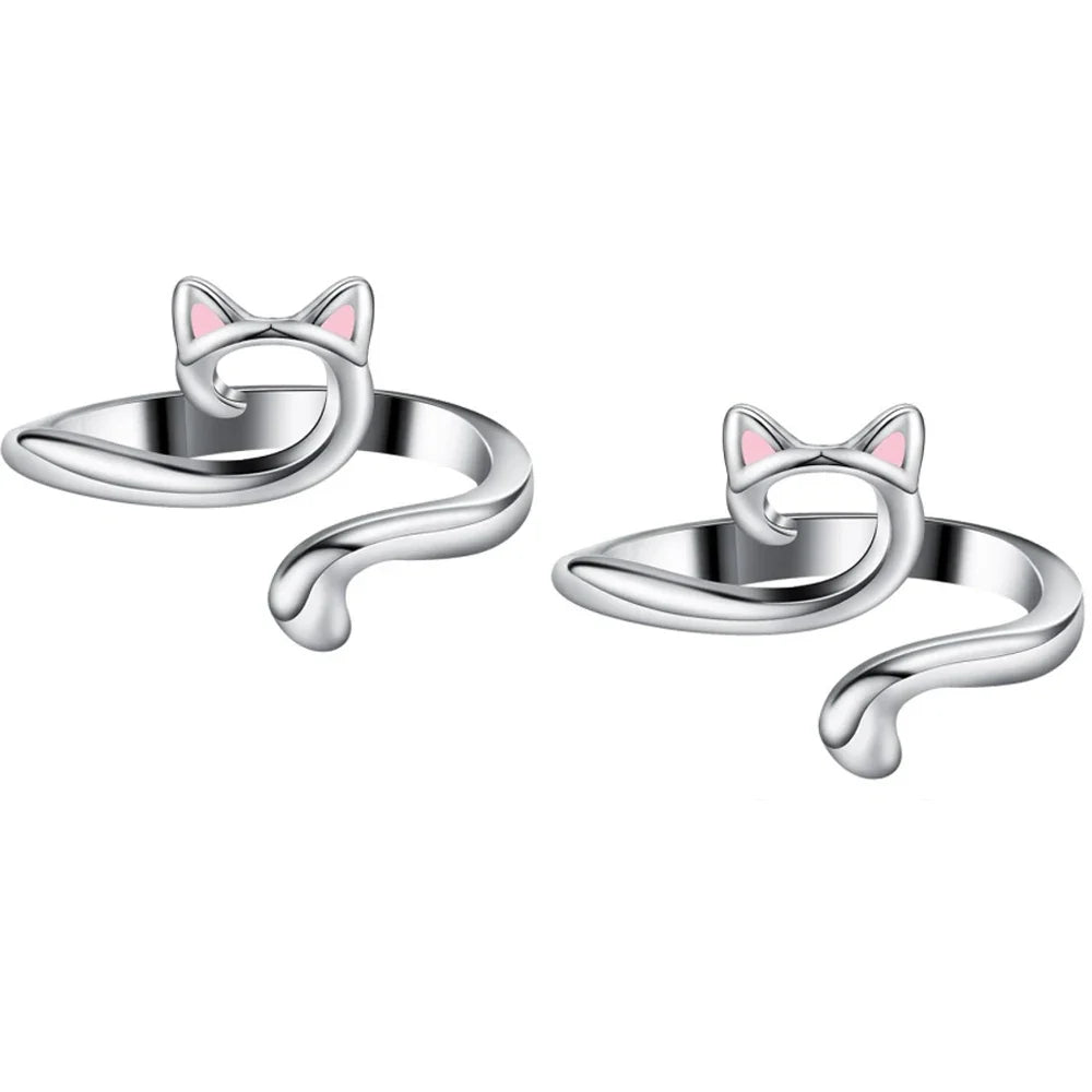 Set 2 ring guida filo regolabili per uncinetto/maglia – anello regolabile finger yarn guide / thimble per tensione costante