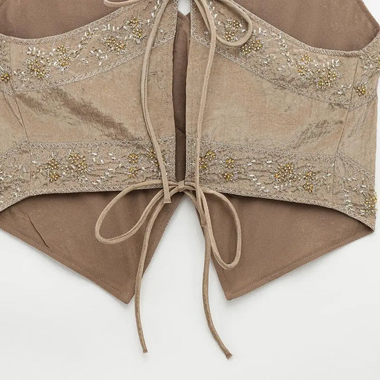 Completo donne 2025 – Pantaloni vita alta largo + body + top in coordinato con cintura inclusa