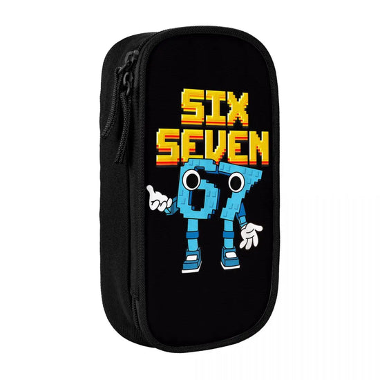 Meme 6 7 Six Seven Italian Steal A Brainrot 67 Pencil Case Canvas Pencil Box Child Vintage College School Pencil Cases Supplies