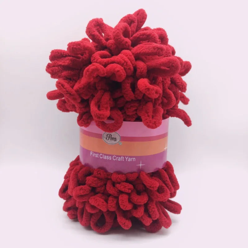 Filato ciniglia “donut braided ear” 100 g – Yarn in velluto intrecciato per maglieria, coperte, accessori fai-da-te