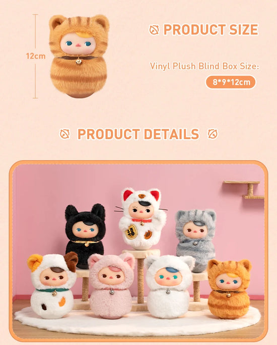 Pop Mart Pucky Kitty Blind Box – Gatto Peluche Misterioso da Collezione