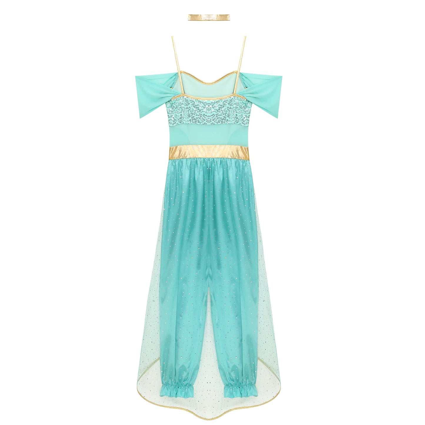 Costume da Principessa Araba / Jasmine Bollywood – Outfit Cosplay per Feste e Halloween