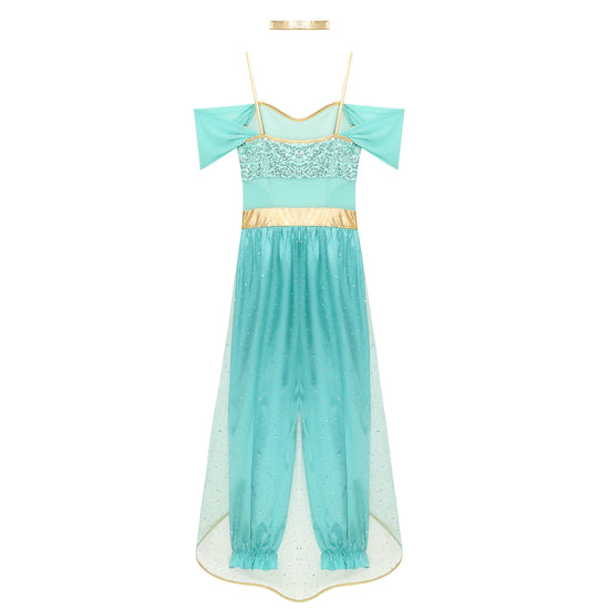 Costume da Principessa Araba / Jasmine Bollywood – Outfit Cosplay per Feste e Halloween