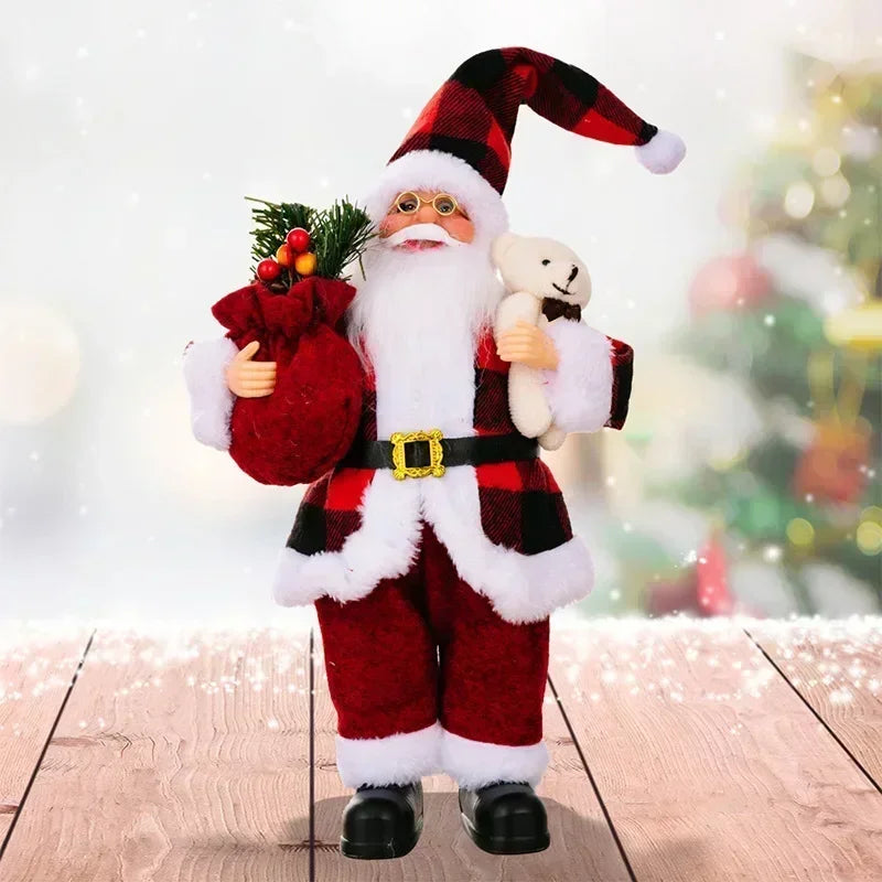 Pupazzo Babbo Natale peluche 30 cm ‒ decorazione natalizia morbida per casa, albero, festa (set 1-4 pezzi) 2025