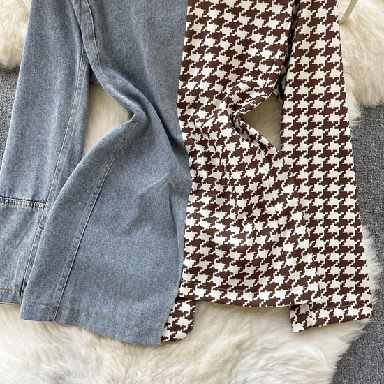 Giacca patchwork in denim con rever 2025 – blazer overshirt donna doppio bottone, vita slim, stile commuter