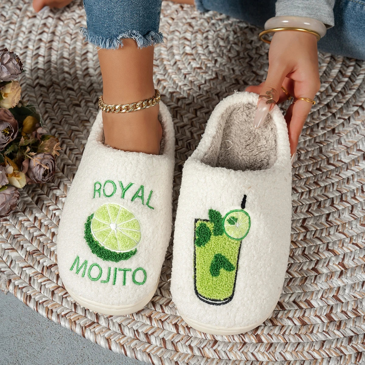 Pantofole Donna Morbide Invernali Simpatiche Royal Mojito Calde e Comode da Casa