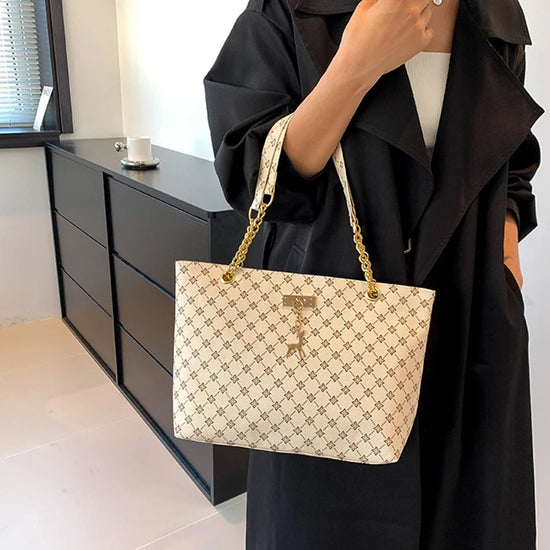 Borsa a mano in pelle morbida per presbiopia – Tote spaziosa con accessori pendenti, borsa a tracolla per donna