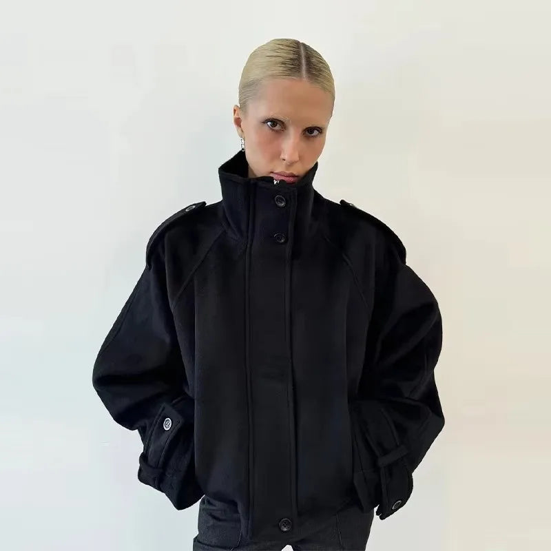 Giacca Donna Effetto Pelliccia con Zip e Collo Alto - immagine 23