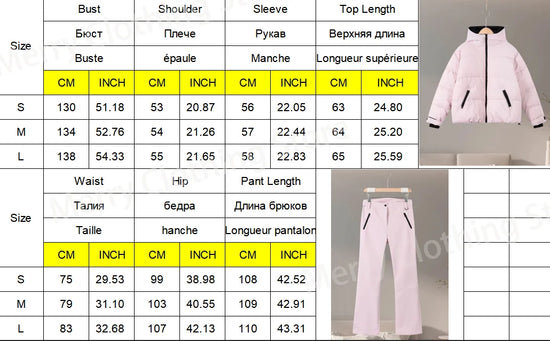 Completo da neve donna rosa: giacca, pantaloni o set