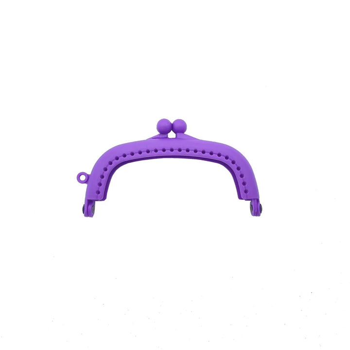 4 pezzi da 8,5 cm telaio in resina plastica per borsa con foro e chiusura a bacio – accessorio per borse fai-da-te e uncinetto