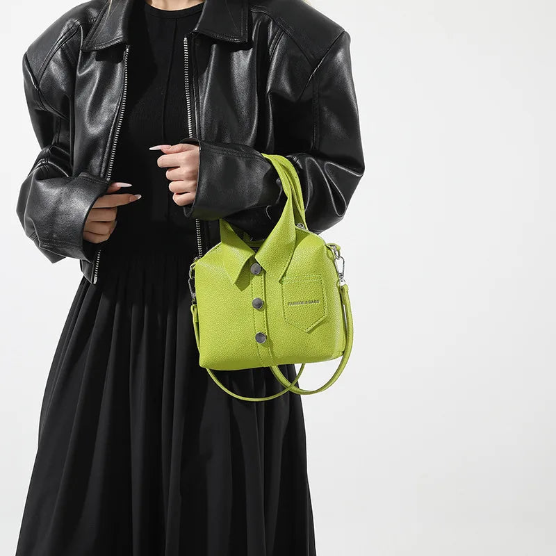 Borsa compatta quadrata in PU – shoulder / crossbody bag con zip, design elegante e di qualità per donna 2025