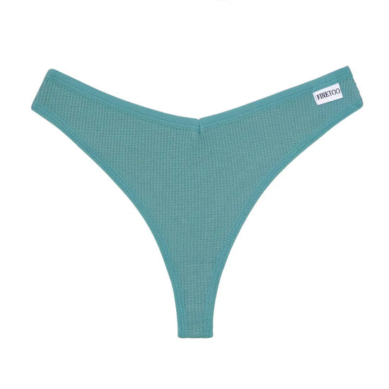 Set 3 pezzi perizomi donna G-string in cotone waffle a vita bassa – underwear sexy comfort quotidiano