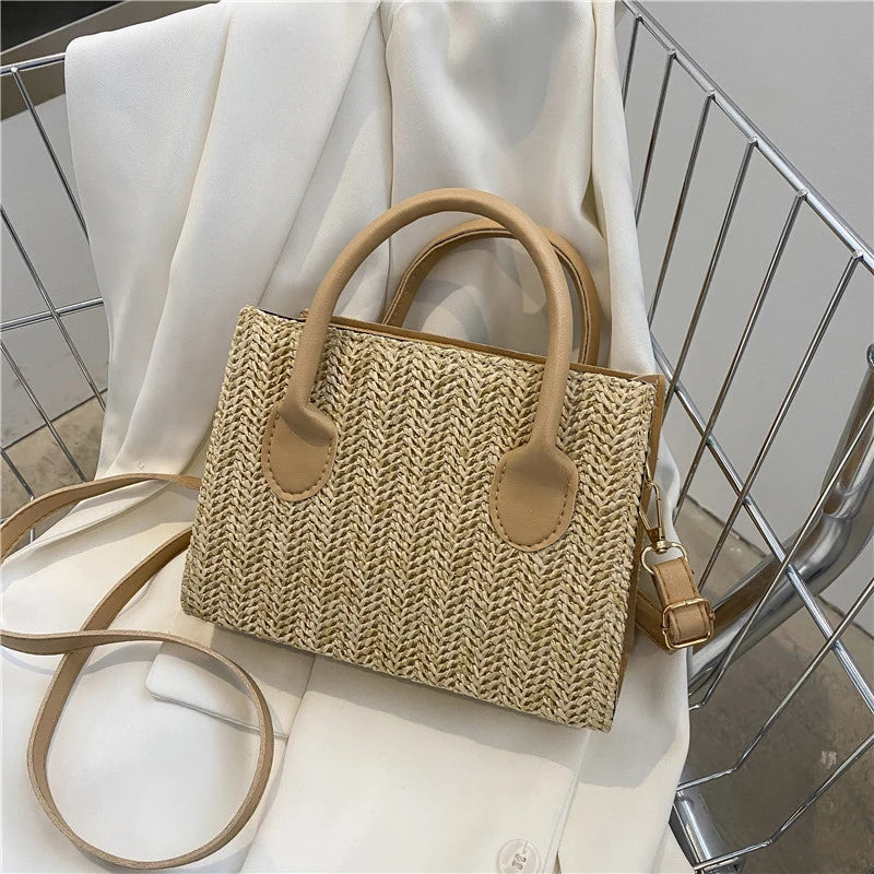 Borsa Tracolla Donna in Paglia Intrecciata – Stile Casual