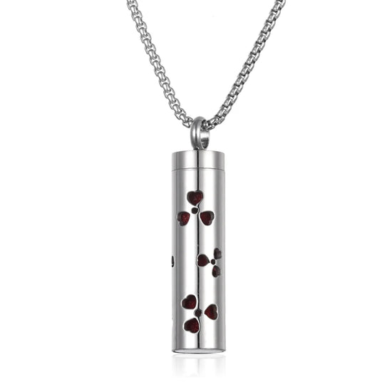 Collana diffusore profumo in acciaio – Aromaterapia wearable argento con spugnetta interna