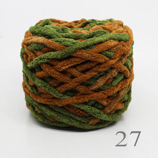 Set 4 pezzi filato chenille cotone 400 g – morbido “ice strip” per coperte, sciarpe e lavori fai-da-te
