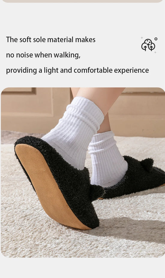 Pantofole Peluche Gatto Unisex per Casa, Invernali, Antiscivolo, Morbide e Calde