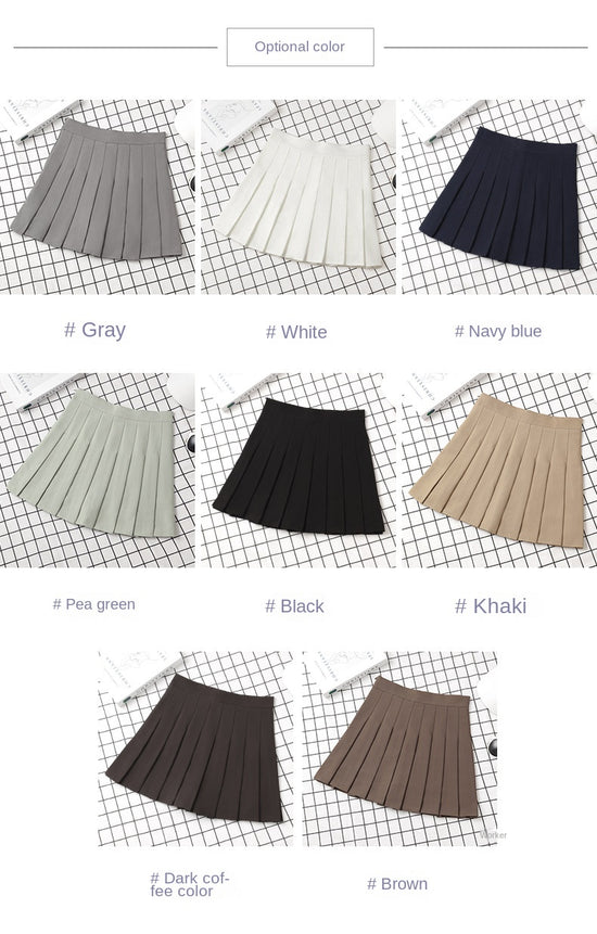 Gonna plissettata cortissima a vita alta – stile uniforme