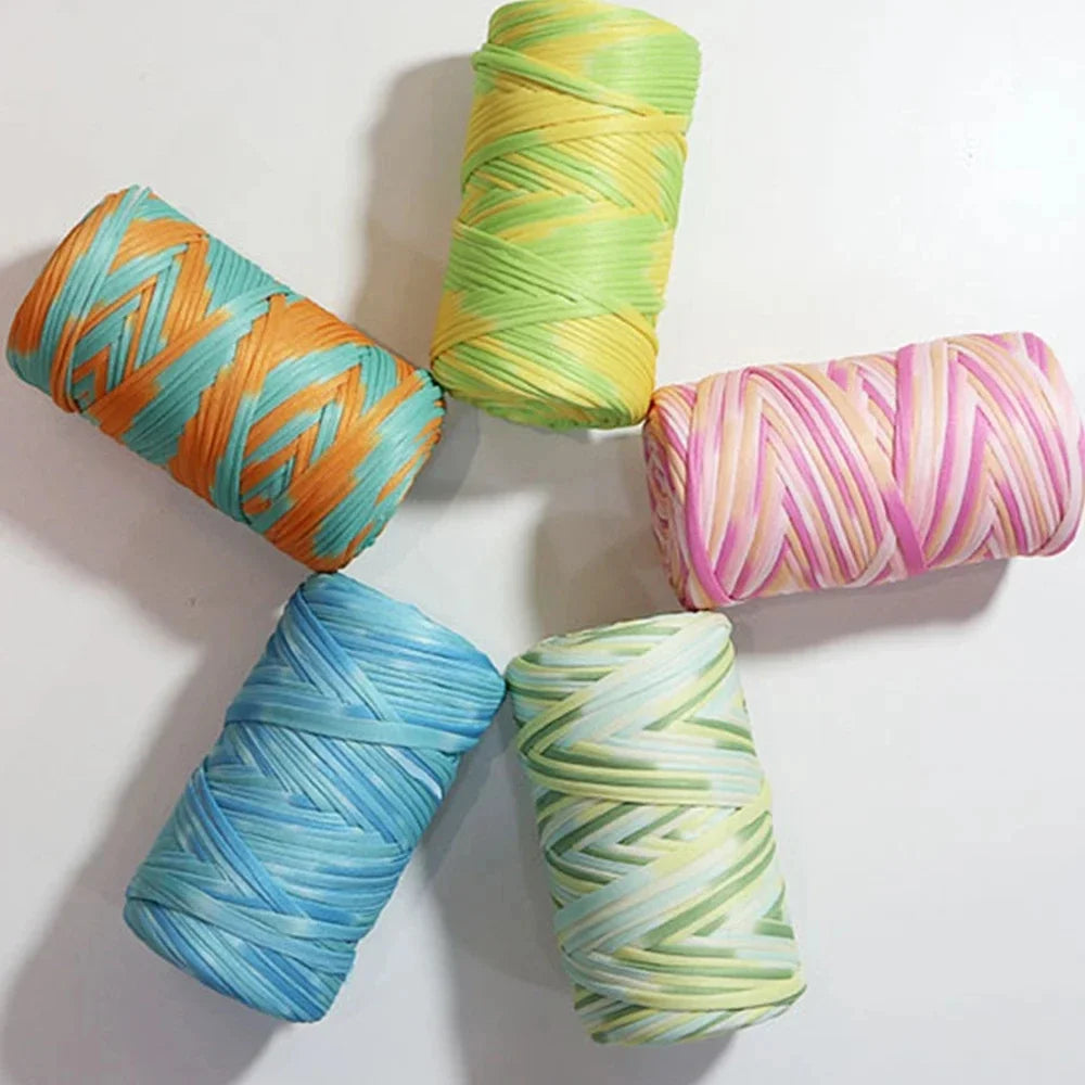 Fettuccia Intrecciata Multicolore 300 g – Filato Elasticizzato per DIY, Borse, Tappeti e Progetti Handmade