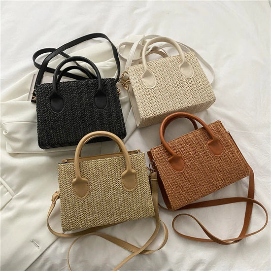 Borsa Tracolla Donna in Paglia Intrecciata – Stile Casual