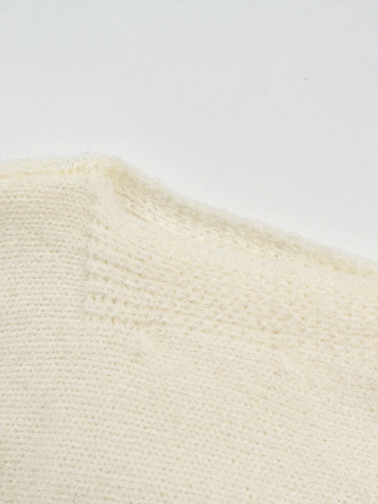 Maglione donna asimmetrico a collo alto e maniche lunghe