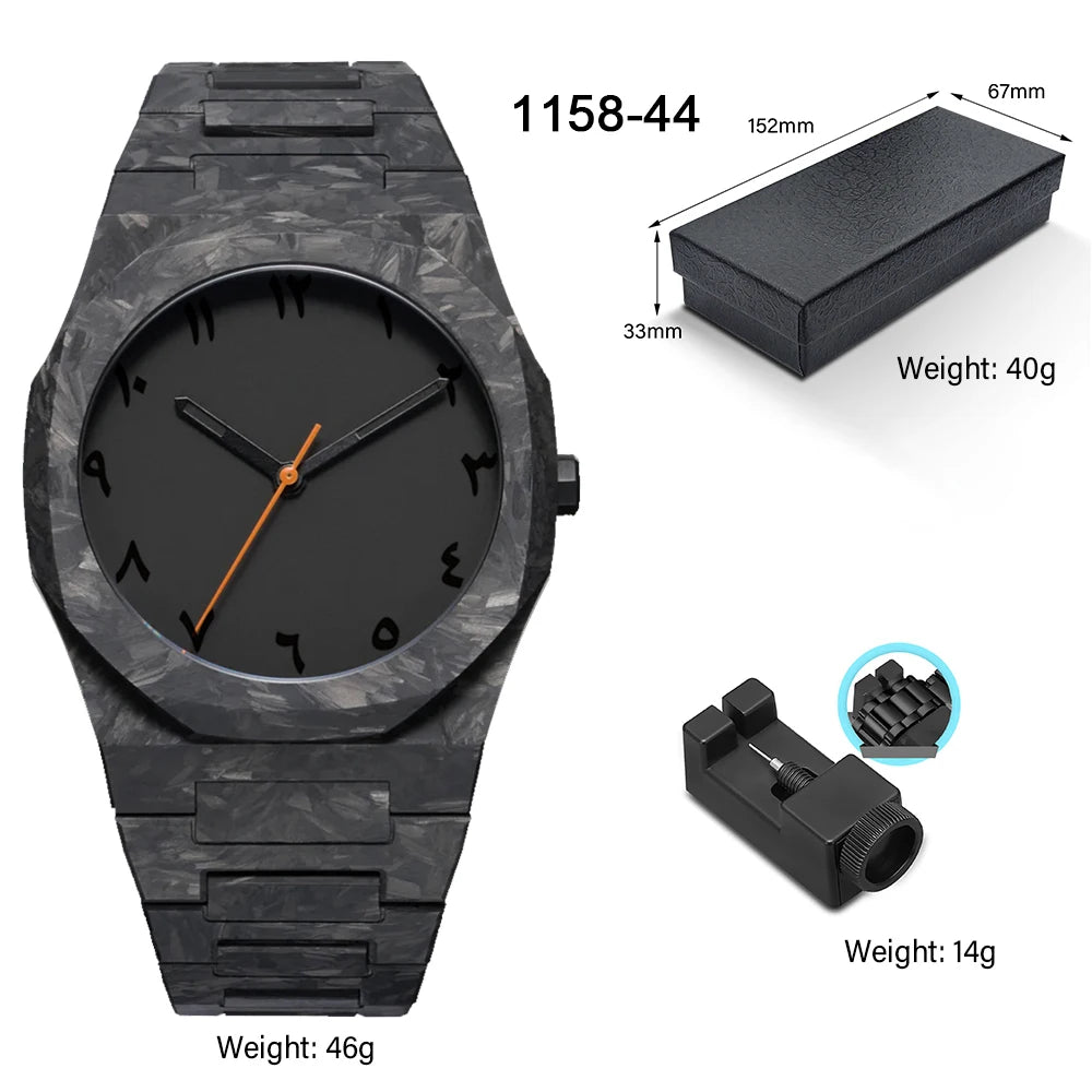 Orologio da Uomo Elegante con Quadrante Nero e Numeri Arabi – Design Classico e Moderno