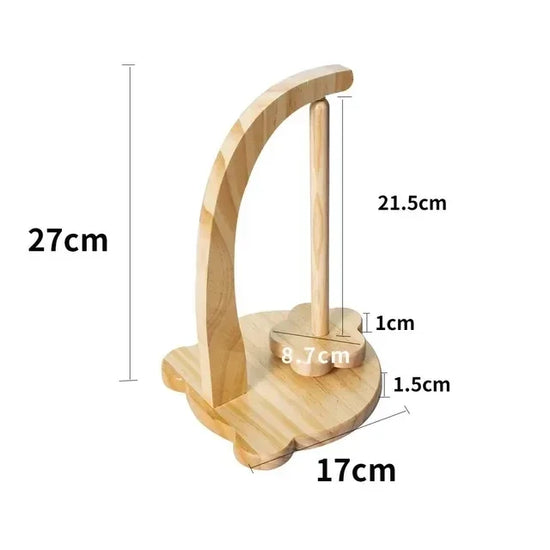 Supporto Gomitolo Filo in Legno Rotante con Sistema Magnetico – Porta Gomitolo per Uncinetto e Maglia