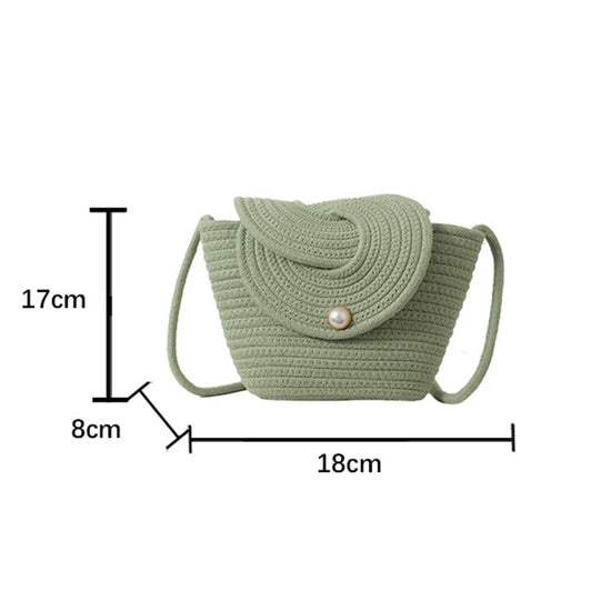 Borsa a Tracolla Estiva Donna in paglia Intrecciato Stile Vacanza