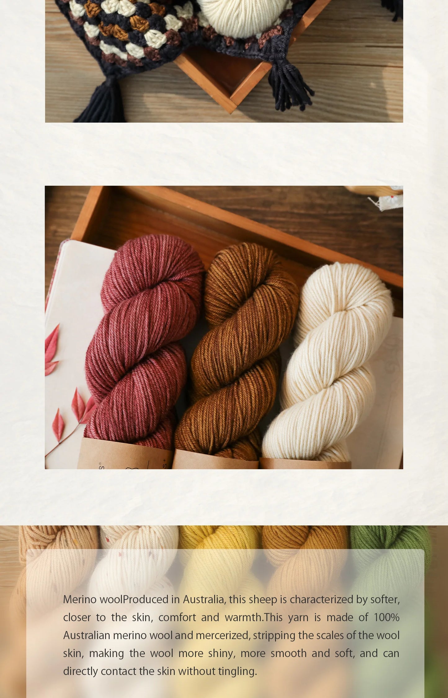 Filato Lana Merino Morbida – Gomitolo 100 g per Uncinetto e Maglieria DIY