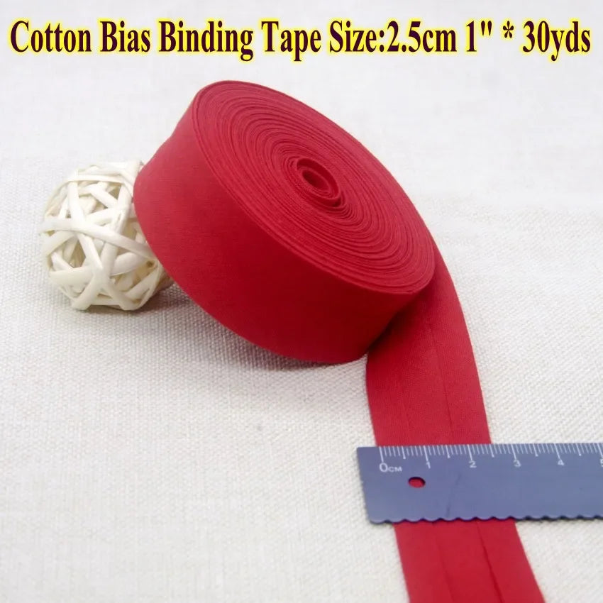 Nastro bias binding cotone 25 mm · rotolo 30 metri – rifiniture, bordi e accessori cucito fai-da-te