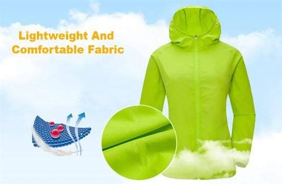 Giacca trekking unisex impermeabile e quick-dry – antivento, anti-UV e pieghevole per escursioni