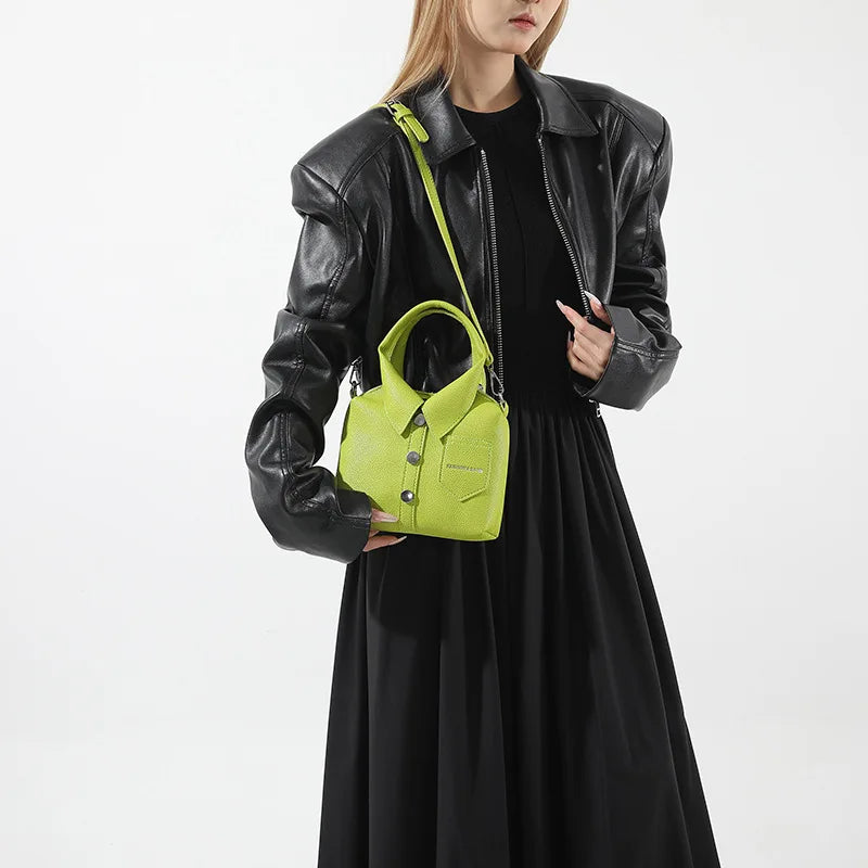 Borsa compatta quadrata in PU – shoulder / crossbody bag con zip, design elegante e di qualità per donna 2025