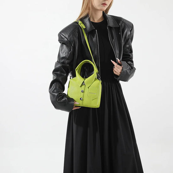 Borsa compatta quadrata in PU – shoulder / crossbody bag con zip, design elegante e di qualità per donna 2025