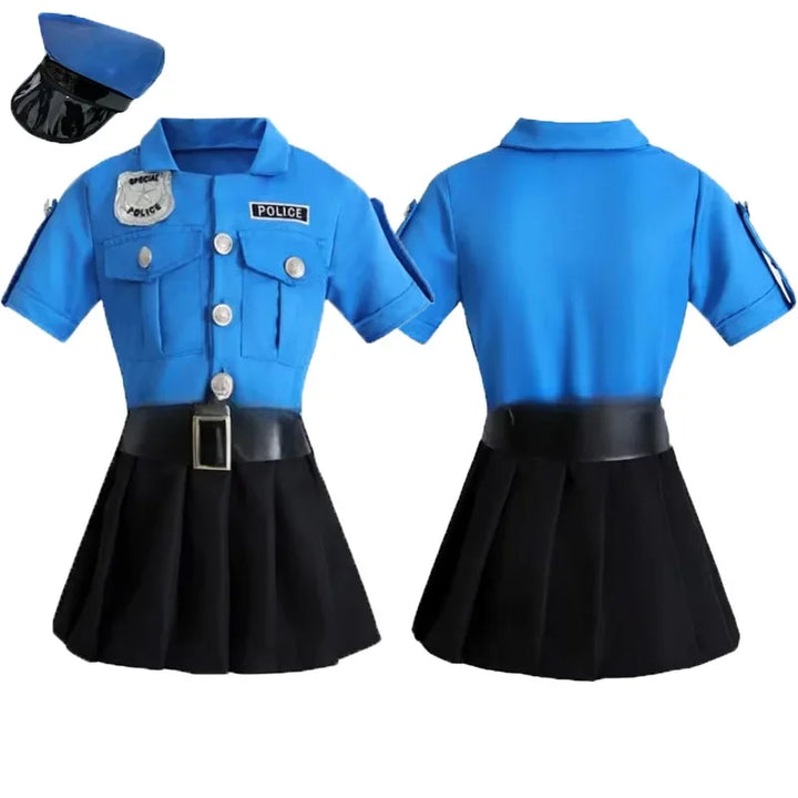 Costume poliziotta deluxe donna / ragazza 2025 – abito uniformato da ufficiale, Carnevale e Halloween