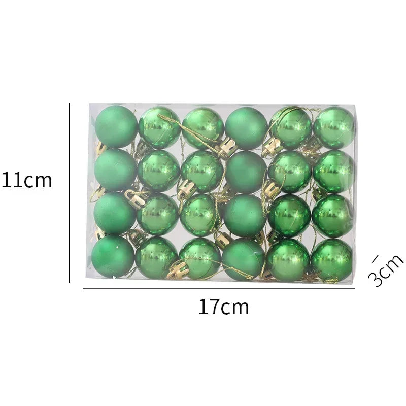 Set da 24-144 palline natalizie da 3 cm – Decorazioni natalizie infrangibili per alberi di Natale e feste