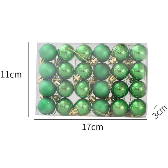 Set da 24-144 palline natalizie da 3 cm – Decorazioni natalizie infrangibili per alberi di Natale e feste