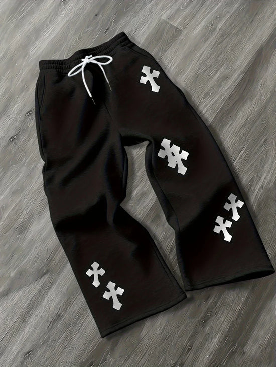 Pantaloni Baggy Uomo con Stampa Grafica e Coulisse - immagine 12