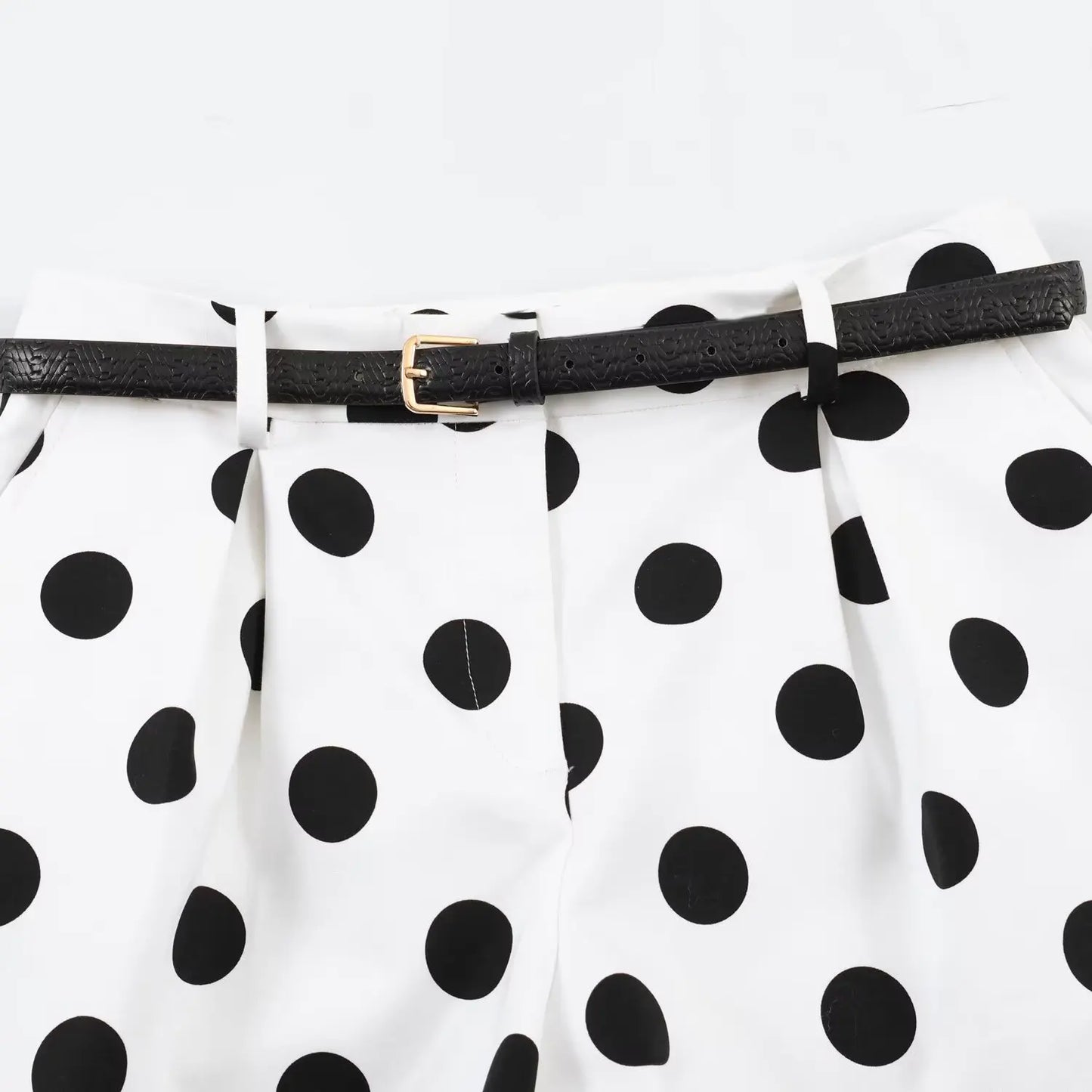 Shorts Donna a Pois Vita Alta – Pantaloncini Estivi Casual Chic