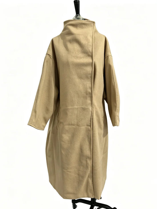 Cappotto Donna Effetto Camoscio Oversize con Bottoni - immagine 9