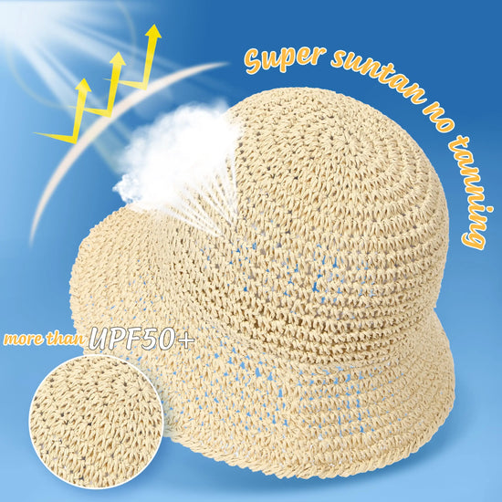 Cappello Estivo Donna in Paglia Khaki Beige o Rosa – Protezione UV e Stile Casual per la Spiaggia