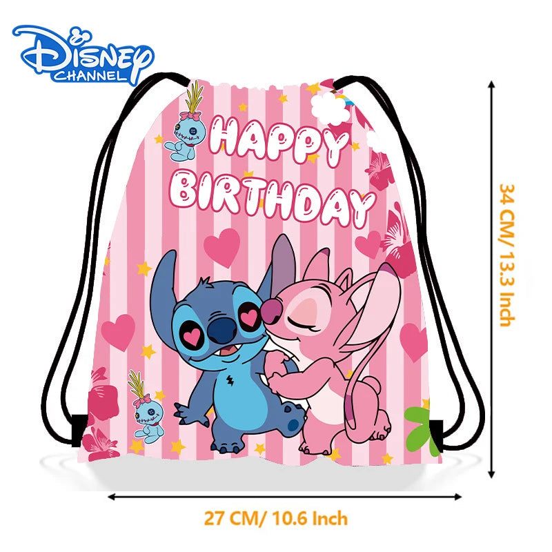 Zaino/sacca Disney Stitch in tessuto impermeabile – ideale per sport, scuola, party o bomboniera