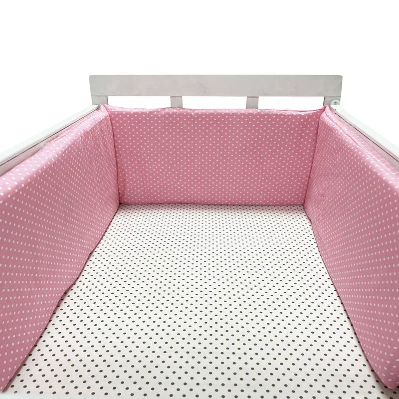 Paracolpi Lettino Imbottito 200 × 30 cm in Cotone con Fodera Removibile