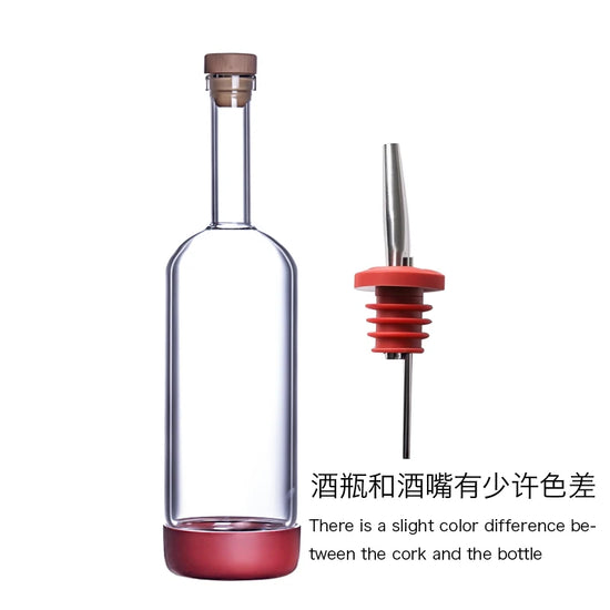 Bottiglia per Licuori in Vetro 800 ml con Scala Graduata per Cocktail e Cucina