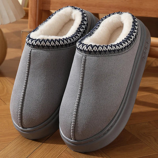 Slippers donna platform inverno 2025 ‒ pantofole fluffy platform indoor/outdoor, suola alta antiscivolo, calde e fashion