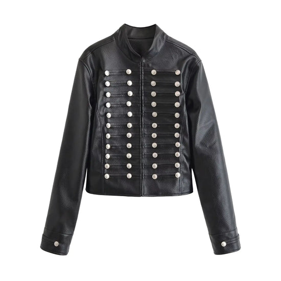 Giacca Cropped Donna con Bottoni e Fit Slim - immagine 31
