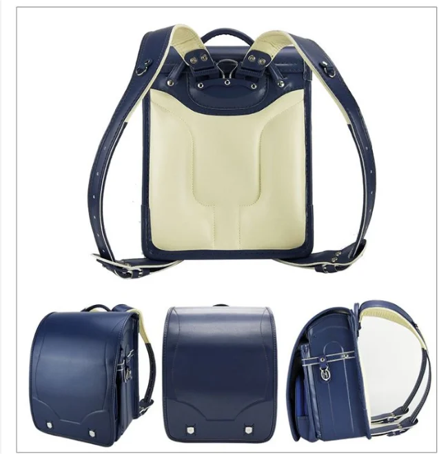 Zaino Scuola Giapponese Randoseru in Ecopelle – Backpack Rigido Ergonomico Bambini