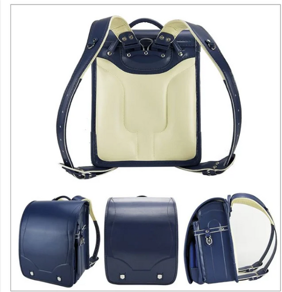 Zaino Scuola Giapponese Randoseru in Ecopelle – Backpack Rigido Ergonomico Bambini