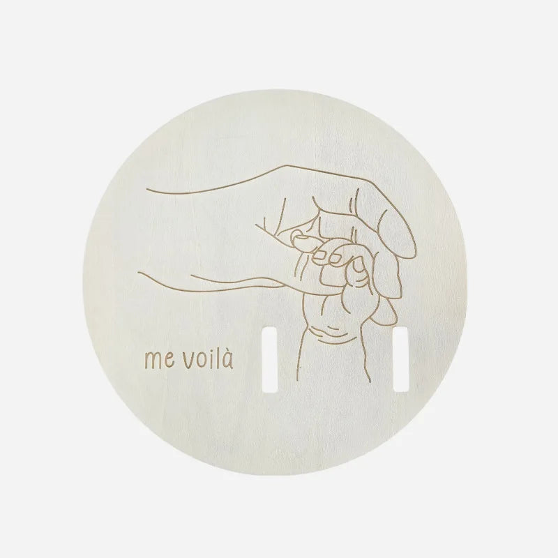 Porta Braccialetto Nascita Neonato – Targhetta Hello World in Legno