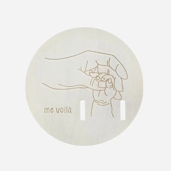 Porta Braccialetto Nascita Neonato – Targhetta Hello World in Legno